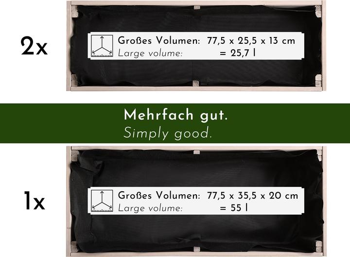 Produktbild Wondermake Design-Vertikalbeet "planverto1" mit 3 Pflanzkästen, Fichte (weiss-grau)