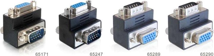 Produktbild Delock Adapter VGA Stecker auf VGA Buchse 90ø (VGA, 7 cm)