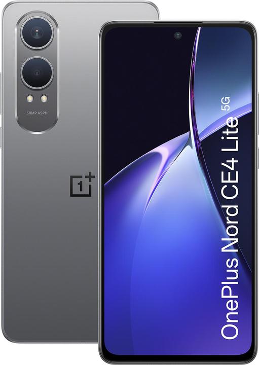 Actual product image OnePlus Nord CE4 Lite (256 GB, Super Silver, 6.67", Hybrid Dual SIM, 50 Mpx, 5G)
