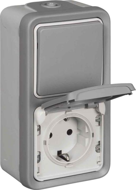Produktbild Legrand Plexo Classic Kombi Aus-/Wechsel 1-p Steckdose