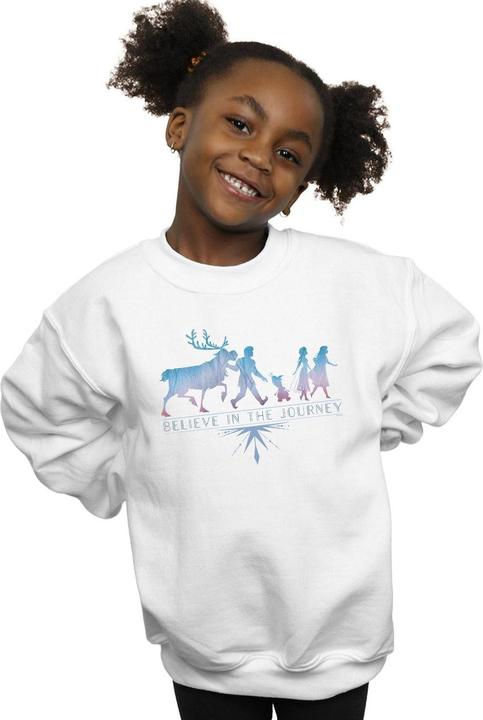 Actual product image Disney Girls Frozen 2 Believe In The Journey Silhouette Sweatshirt (116)