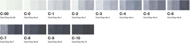 Immagine prodotto Copic Schizzo a pennarello, set di 12 "Grigio "ne CG"". (Grigio, 3 mm, 12 x)