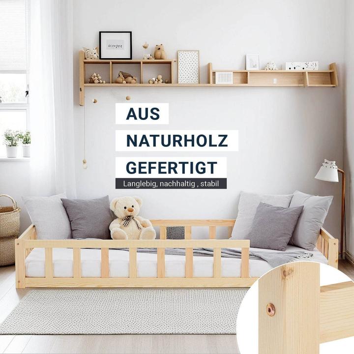 Immagine prodotto Juskys Kinderbett mit Matratze & Lattenrost (90 x 200 cm)