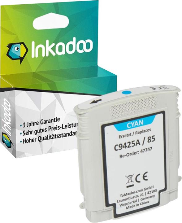 Image du produit Inkadoo Cartouches d'impression compatibles avec HP C9425A / 85 Cartouche d'encre, cyan Cyan (C)