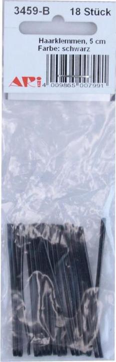 Cosmetic Haarklemmen 18er schwarz 50 mm (18 Stk.)