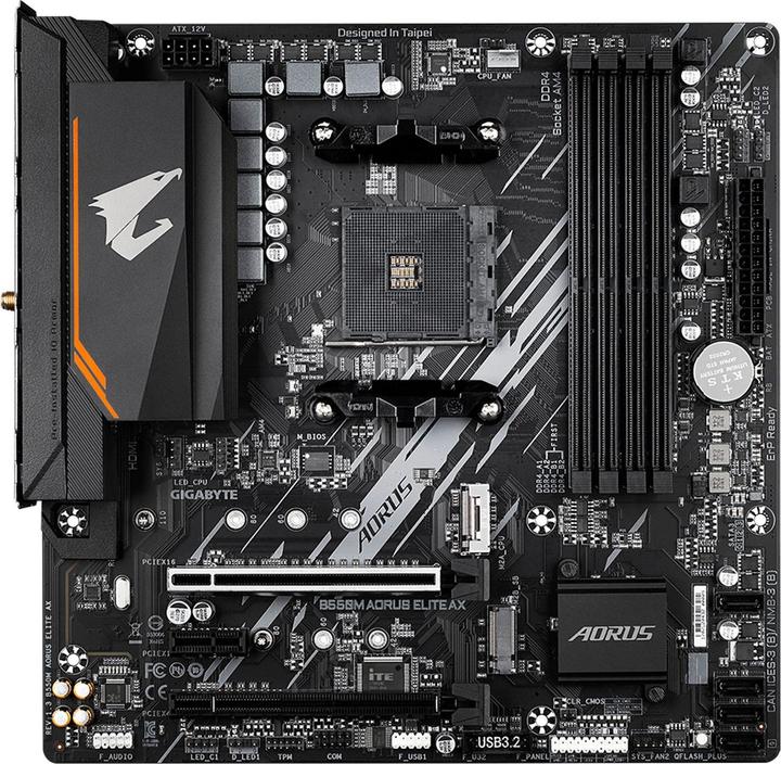 Actual product image Gigabyte B550M AORUS ELITE AX (AM4, AMD B550, mATX)