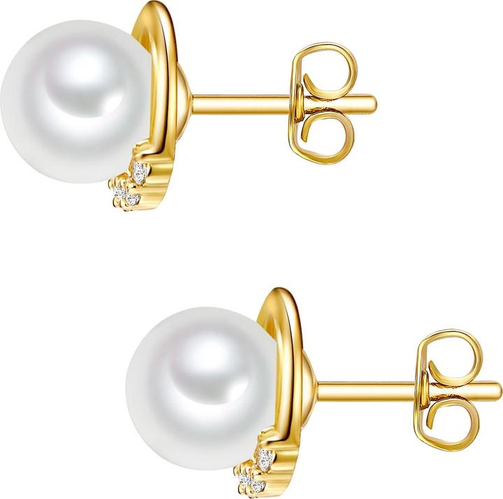 Actual product image Rafaela Donata Ladies Sterling Silver Cubic Zirconia Mother of Pearl Yellow Gold - 30356 (Sterling Silver)