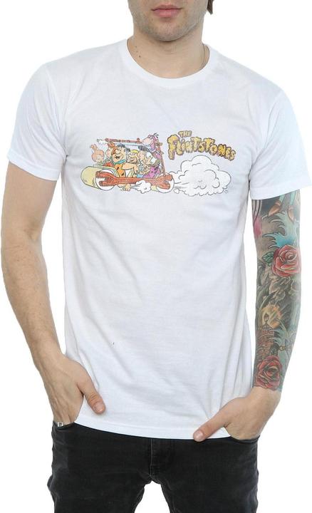 Immagine prodotto The Flintstones Family Car Distressed Maglietta Uomo (3XL)