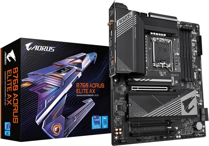 Actual product image Gigabyte B760 AORUS ELITE AX (LGA 1700, Intel B760, ATX)