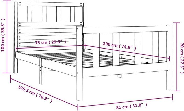Image du produit VidaXL Neils (75 x 190 cm)