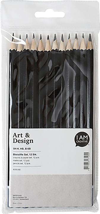 Produktbild I Am Creative Bleistifte (H, B, HB, 2B, 4B, 5H, 3H, 3B, 2H, 5B, 6B, 4h, 12 x)