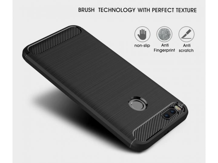 Actual product image Screenguard Xiaomi Mi A1 Hull Carbon Brushed Soft TPU (Mi A1)