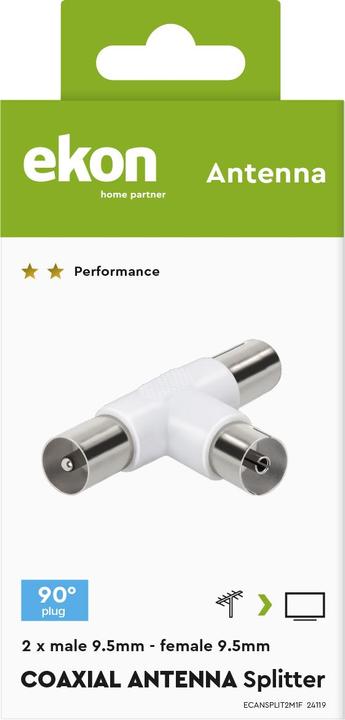 Produktbild Ekon Coaxial antenna splitter with two male outputs (Antennenkabel)
