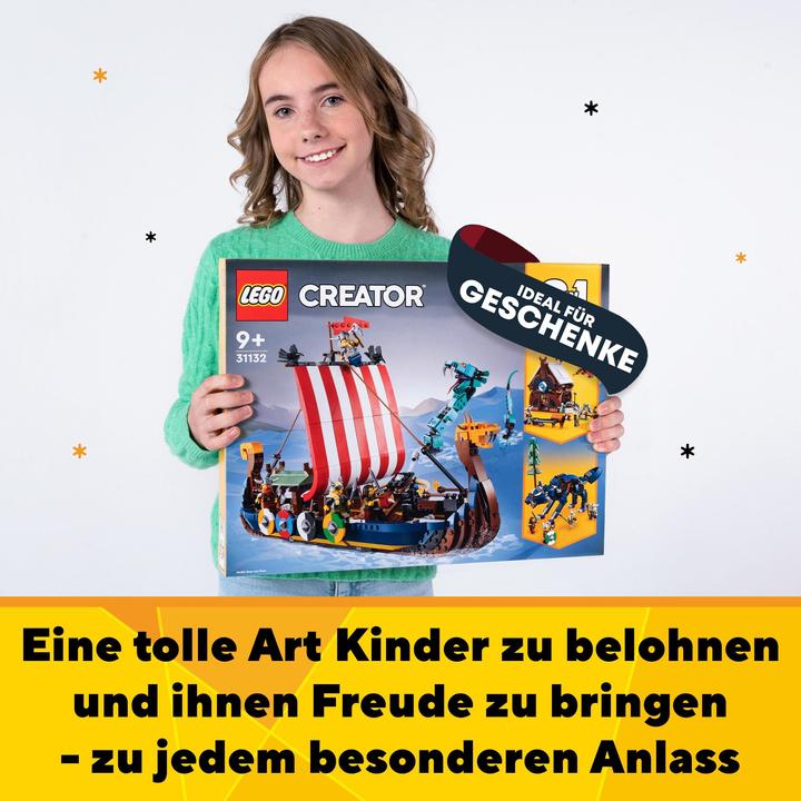 Produktbild LEGO Wikingerschiff mit Midgardschlange (31132, LEGO Creator 3-in-1)