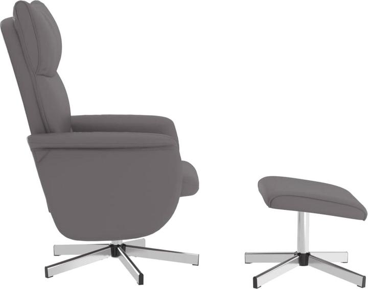 Produktbild VidaXL Massagesessel mit Fusshocker Grau Kunstleder,Farbe