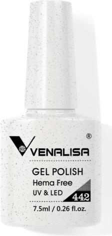 Produktbild Venalisa Gellack 442 UV/LED (Weiss Flakes, UV-Gel Lack)