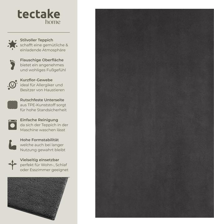 Immagine prodotto tectake Tappeto a pelo corto Soft Zone (60 x 110 cm)
