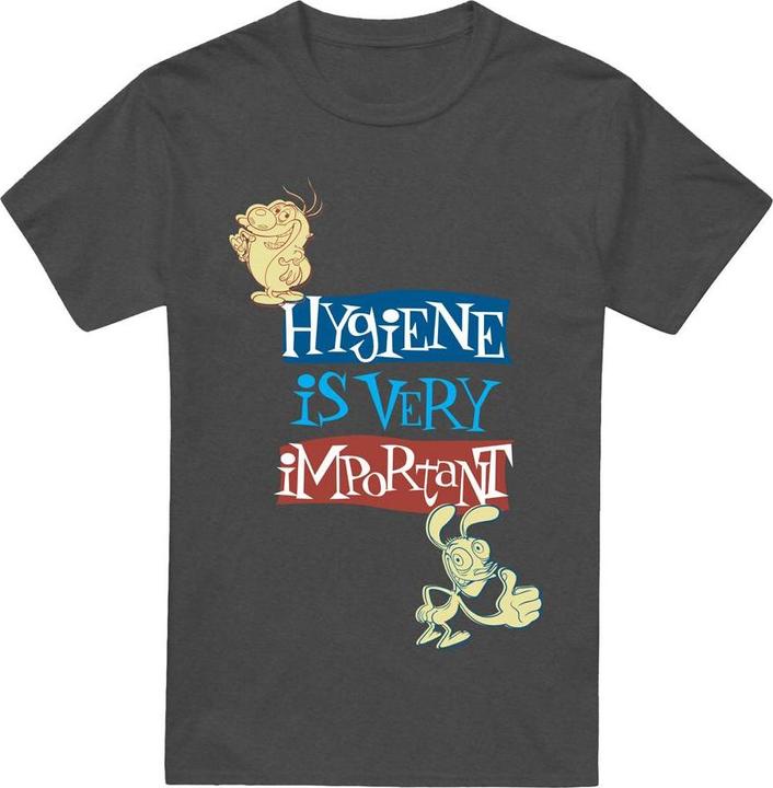 Actual product image Ren & Stimpy Unisex Adult Hygiene Is Very Important T-Shirt (M)