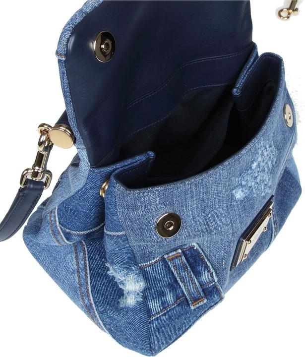 Produktbild Dolce & Gabbana small sicily bag in denim patchwork