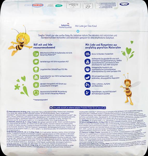 Produktbild dm babylove nature Windeln (Gr. 6, Tragepack, 27 Stück)