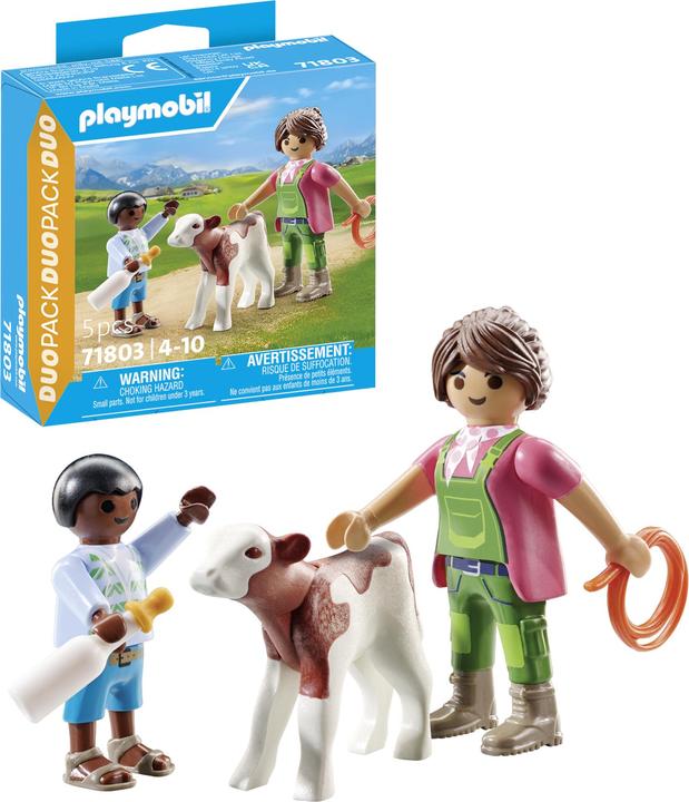 Actual product image Playmobil 71803 Farmer's wife with child and calf (71803)