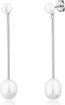 Actual product image JVD - Fashion silver dangle earrings with river pearls SVLE1584XD2P100