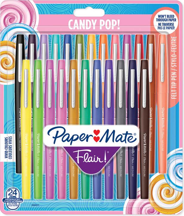 Immagine prodotto Paper Mate Penna a fibra Flair Candy Pop (Multicolore, 24 x)
