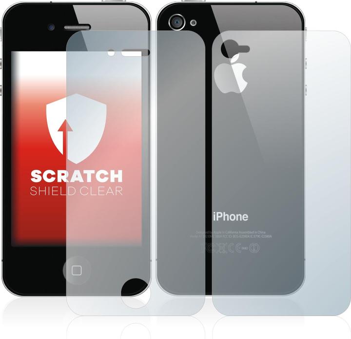 Produktbild upscreen Schutzfolie Displayschutz Displayschutzfolie Folie Klar Transparent (1 Stück, Apple iPhone 4s)