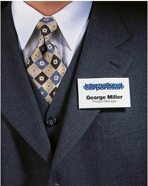 Actual product image Durable Name badges Click Fold