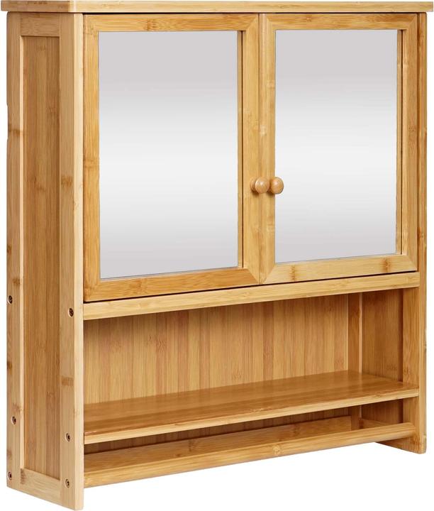Actual product image Mendler Mirror cabinet HWC-B18, bamboo 62x66x15cm (62 x 66 x 15 cm)