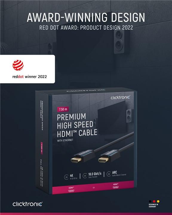 Produktbild Goobay Clicktronic High Speed HDMI Kabel Ethernet (7.50 m, HDMI)