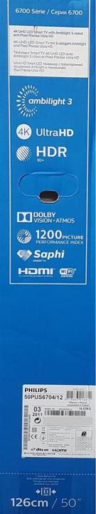 Produktbild Philips 50PUS6704 (50", LCD, 4K, 2019)