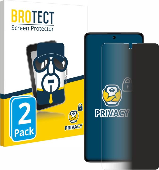 Productafbeelding BROTECT Anti-spionnetje privacyfolie Beschermfolie tegen blauw licht (2 Stuk, Xiaomi Redmi Note 13 5G)