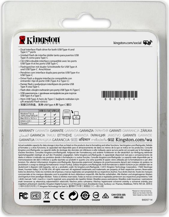 Produktbild Kingston DataTraveler microDuo 3C (128 GB, USB-C, USB-A, USB 3.1)