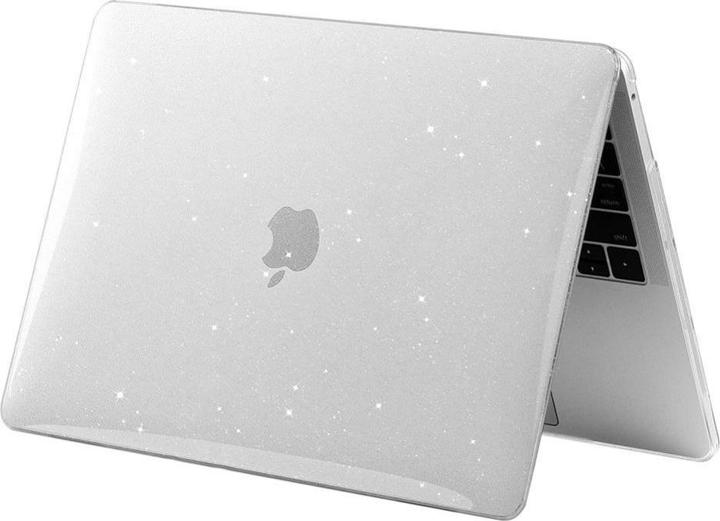 Actual product image Tech-Protect SmartShell case for MacBook Air 13" M2 / M3 / 2022-2024 - transparent and glitter (13", Apple)