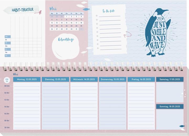 Produktbild Tischkalender 2025 quer: Meer ist immer besser (Kein Einband, Deutsch)