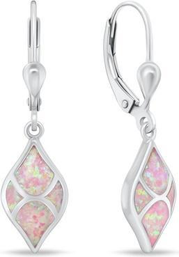 Immagine prodotto Brilio Silver - Charming silver earrings with pink opals EA1129WP