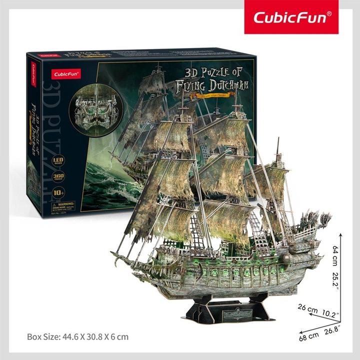 Image du produit Cubicfun CUBIC FUN 3D siaurapjūklis su LED "Skrajojantis olandas" (360 pièces)