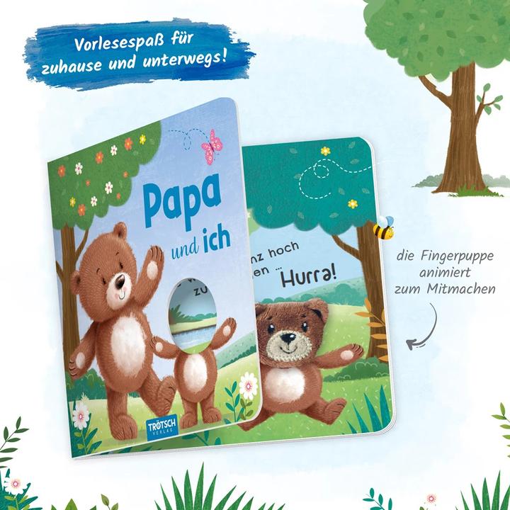 Actual product image Finger puppet book Papa and me