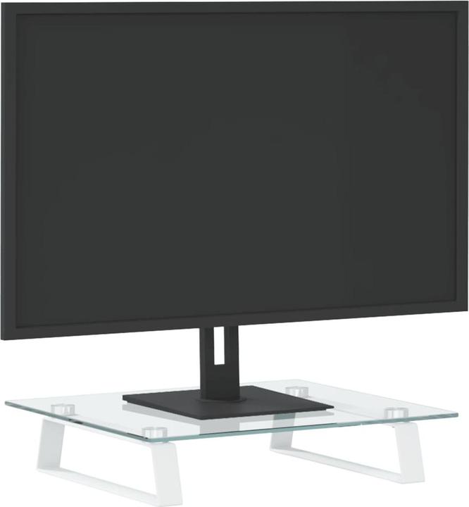Image du produit VidaXL Support d'écran Blanc 40x35x8 cm verre trempé et