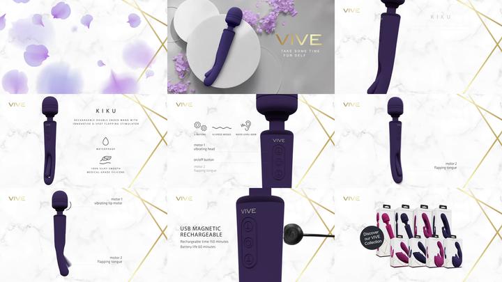 Actual product image Shots Kiku - Double Wand with G-Spot Flapping