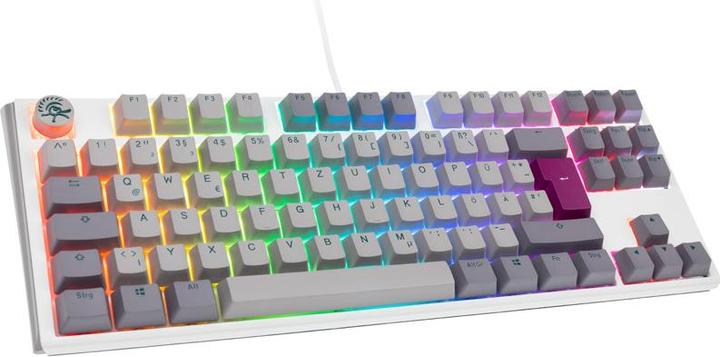Produktbild Ducky One 3 Mist Grey TKL Gaming Tastatur, RGB LED - MX-Blue (DE, Kabelgebunden)