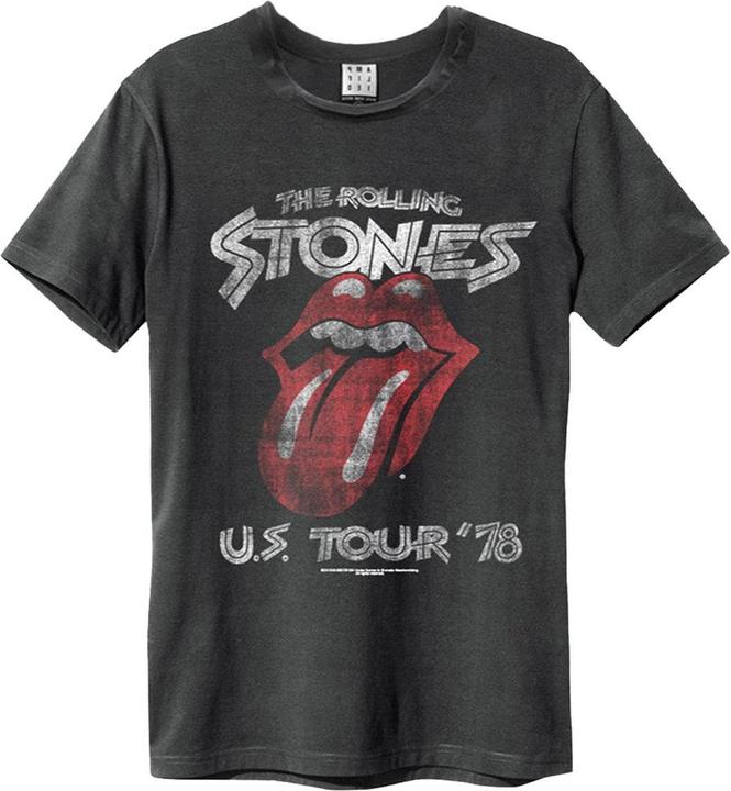 Actual product image Amplified Unisex Adult US Tour 78 The Rolling Stones T-Shirt (S)