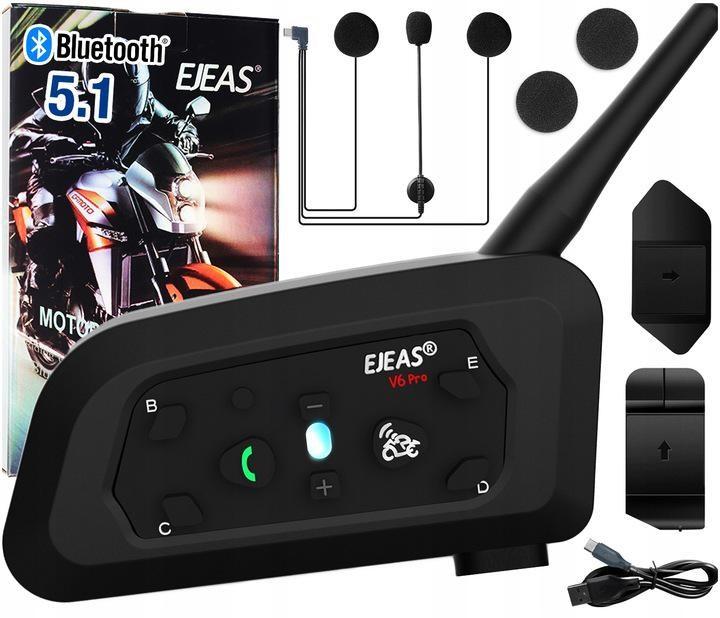 Ejeas Sistema interfono V6 Pro TYP-C (1 set di caschi)