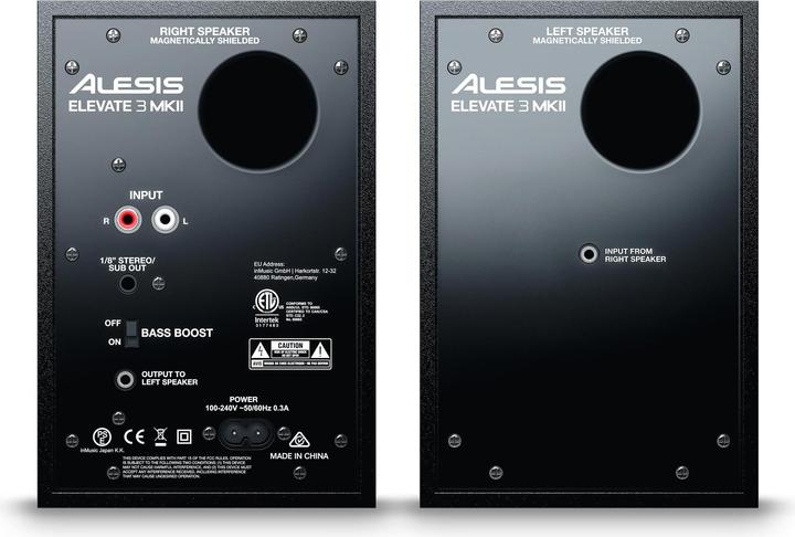 Image du produit Alesis Moniteur de studio Elevate 3 Noir (Actif, Couples, 1x 20 W)