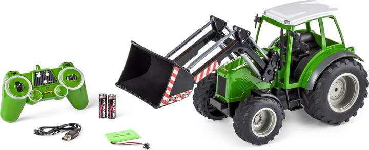 Actual product image Carson 1:16 RC Tractor w. Front Loader 2.4G 100% (RTR Ready-to-Run)