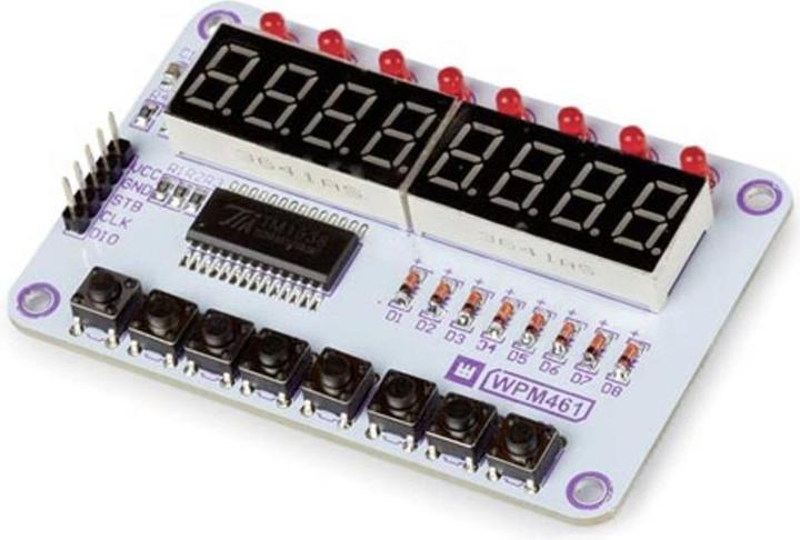 Whadda Knopf- und Anzeigemodul mit TM1638-Chip
