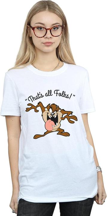 Immagine prodotto Looney Tunes Maglietta boyfriend in cotone That's All Folks Taz (S)