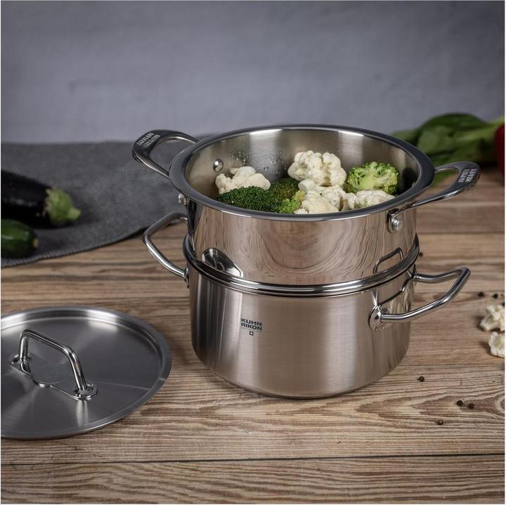 Productafbeelding Kuhn Rikon ALLROUND cuit-vapeur de 2 niveau's set 2.3 L - Ø 18cm (18 cm, Metaal)
