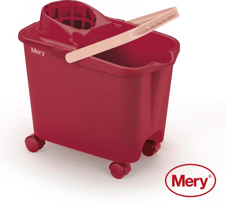 Produktbild Mery Rechteckige Schaufel auf Rädern 14 ltr mit Quetsche